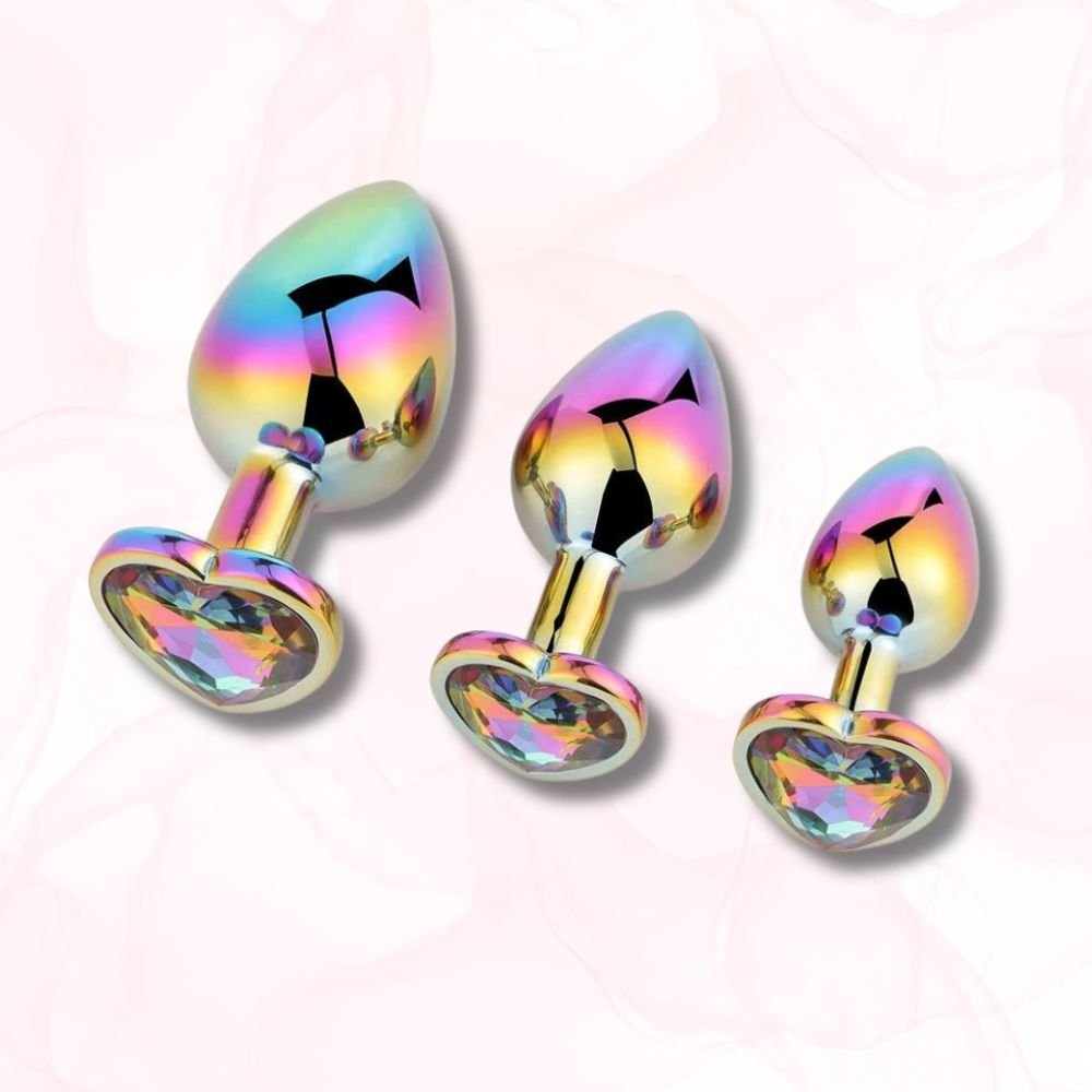 Plug Anal Coeur <br> Le Diamant de Chrome - Mon Plug Anal