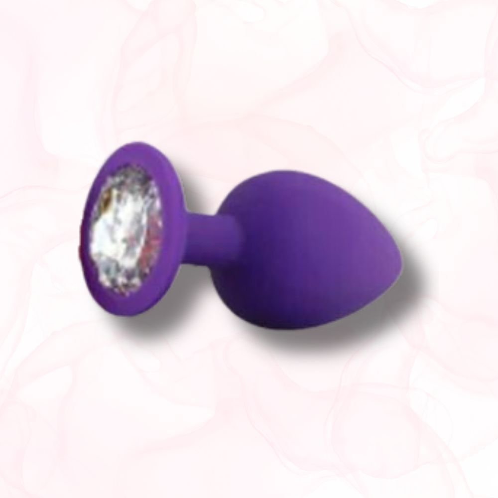 Plug Anal Diamant <br> Le Silicone Luxueux Violet - Mon Plug Anal