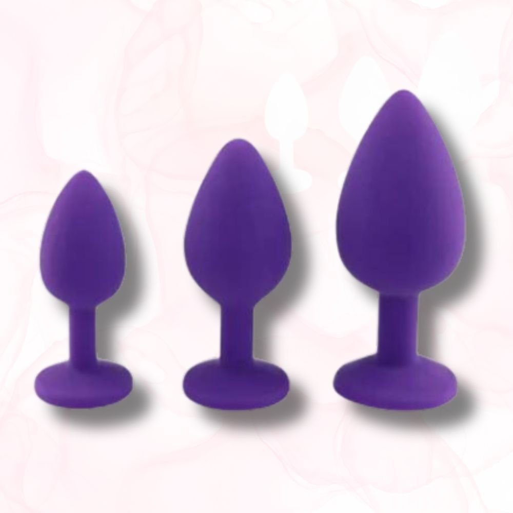 Plug Anal Diamant <br> Le Silicone Luxueux Violet - Mon Plug Anal