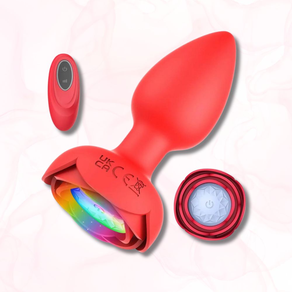 Plug Anal Vibrant <br> La Rose du Bonheur - Mon Plug Anal