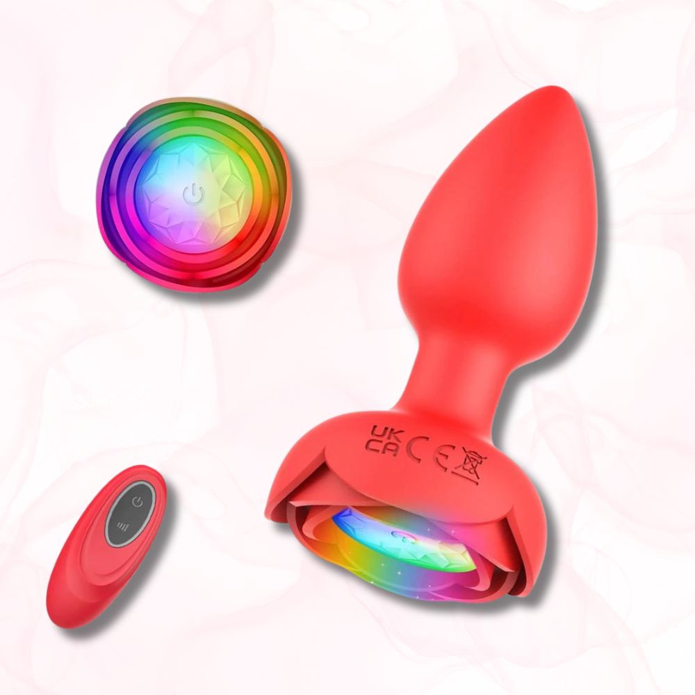 Plug Anal Vibrant <br> La Rose du Bonheur - Mon Plug Anal