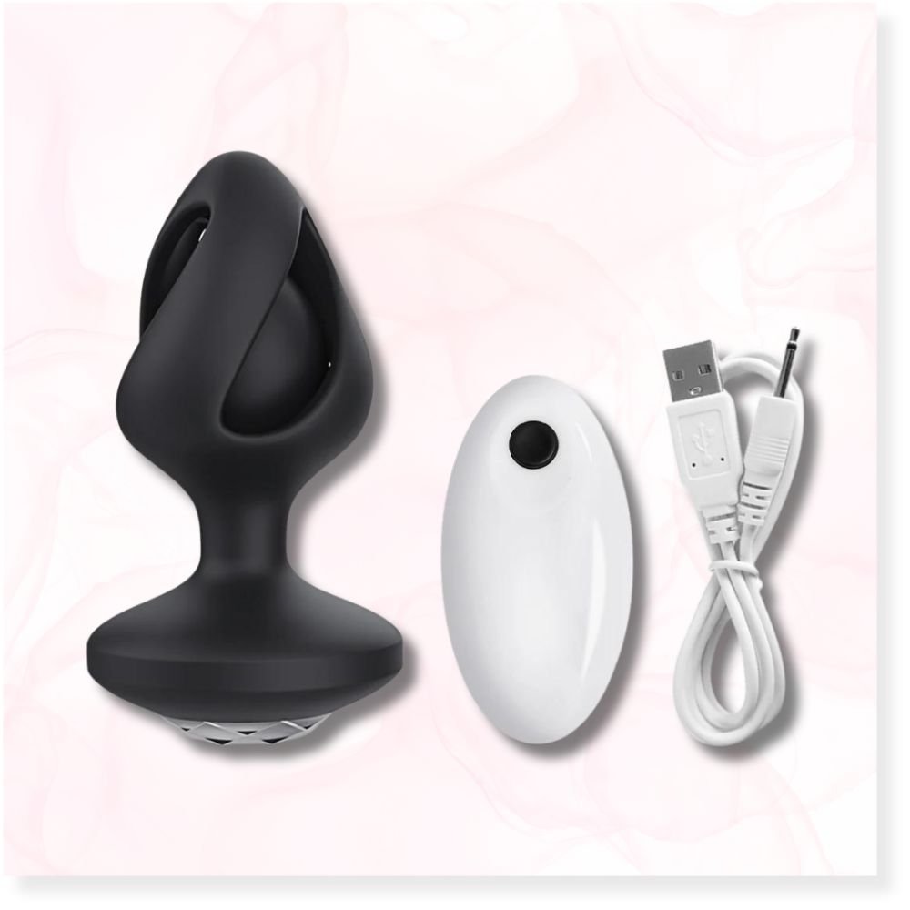 Plug Anal Vibrant <br> Stimulator Seven Black - Mon Plug Anal